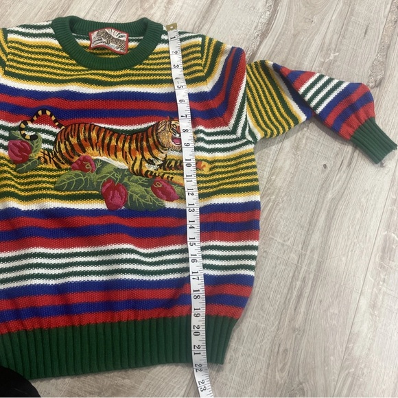Vintage Gucci Tiger Knit Sweater Women’s Sz XS-S Embroidered Tiger Rare - Picture 15 of 15